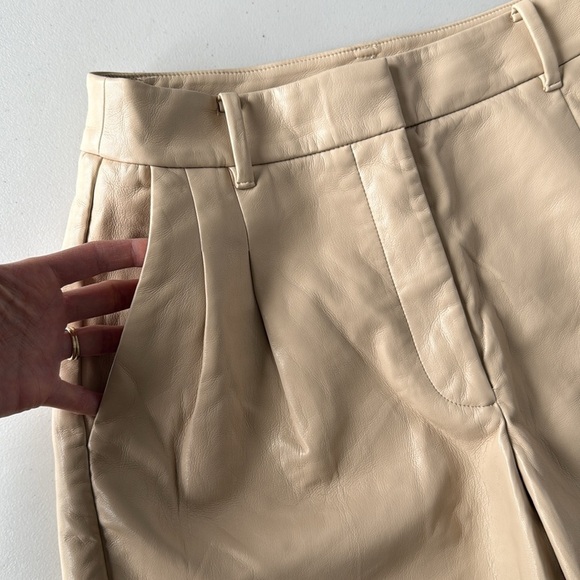 Aritzia Wilfred Effortless Short Vegan Leather Flax Beige - Picture 3 of 15